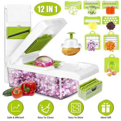 12 In 1 Vegetable Chopper With Container