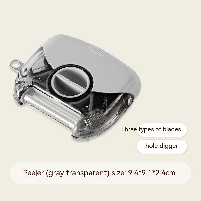 3-in-1 Stainless Steel Peeler & Shredder