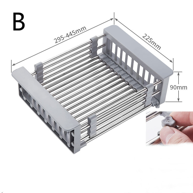 Retractable Over-Sink Dish Rack
