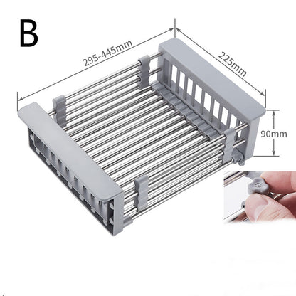 Retractable Over-Sink Dish Rack
