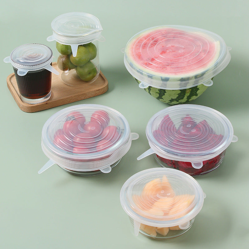 6Pcs Silicone Stretch Lids