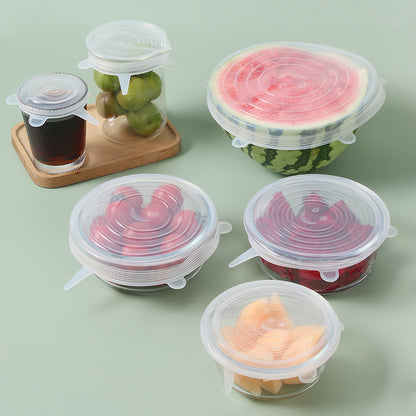 6Pcs Silicone Stretch Lids