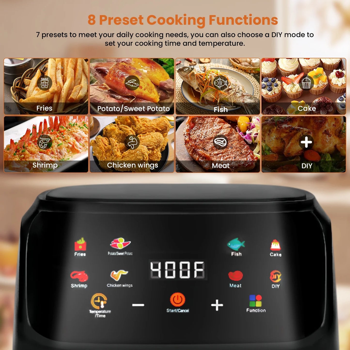 7.5QT Digital Touch Screen Air Fryer