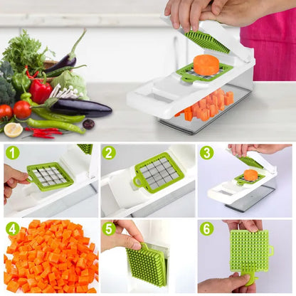 12 In 1 Vegetable Chopper With Container