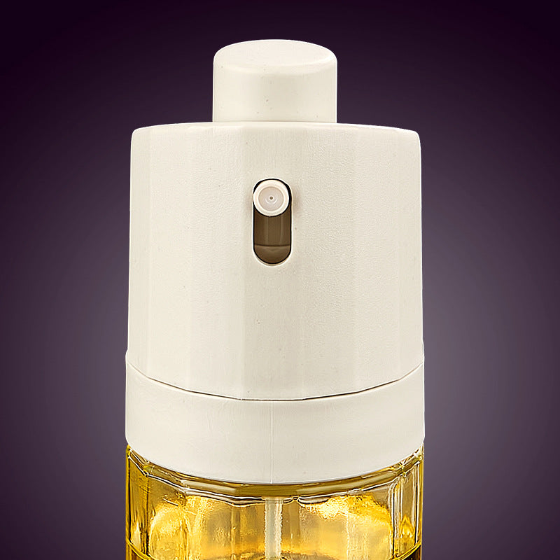 2-in-1 Glass Oil Bottle & Press Dispenser