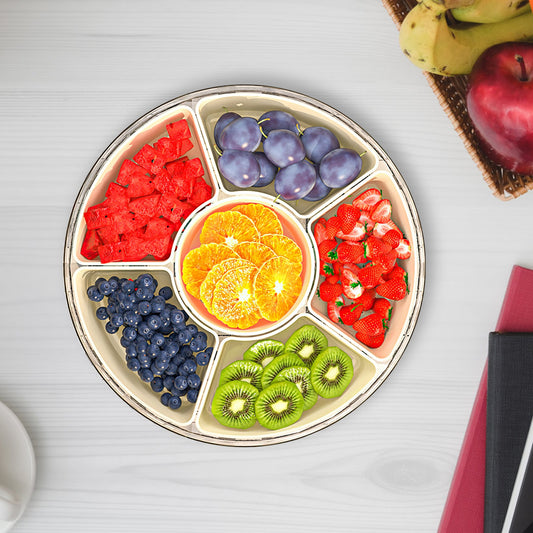 2Pcs Divided Serving Tray with Lid