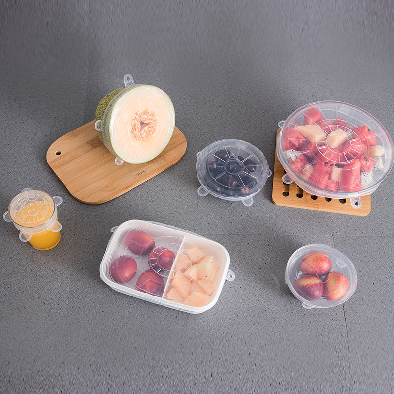 6Pcs Silicone Stretch Lids