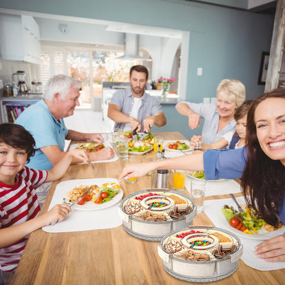 2Pcs Divided Serving Tray with Lid