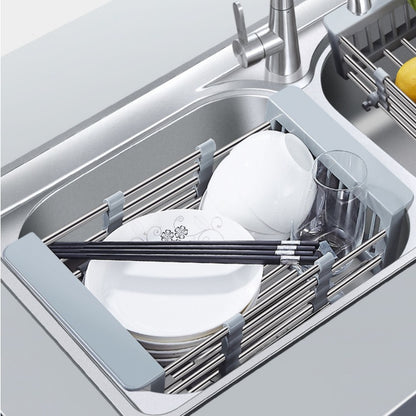 Retractable Over-Sink Dish Rack